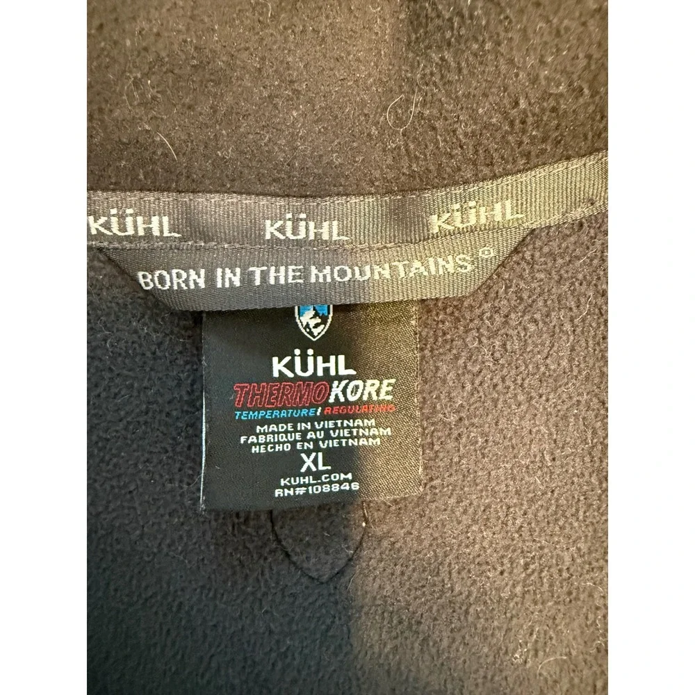 Kuhl ThermoKore Mens XL 1/4 Zip Pullover Wool Blend Sweater Gray 3082